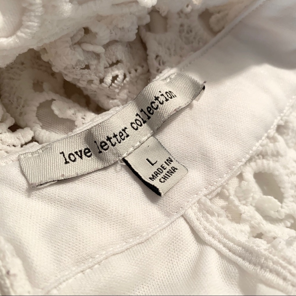 White Romantic lace Top Love letter collection - Picture 5 of 5